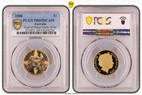 2008 $1 Year of Planet Earth Al-Br PR69DCAM