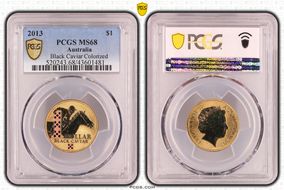 2013 $1 Black Caviar Colorized MS68