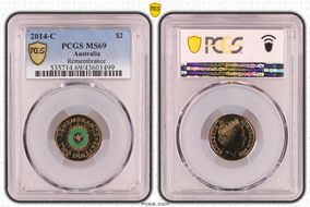 2014-C $2 Remembrance Colorized MS69