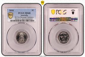 2016 5C 50 Yrs Decimal Currency MS68