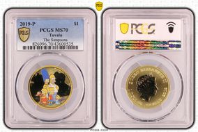 2019-P $1 The Simpsons MS70