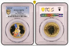 2019-P $1 The Simpsons MS70