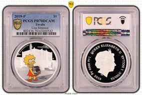 2019-P $1 Lisa Simpson Colorized PR70DCAM