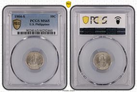 1904-S 10C MS65