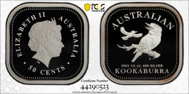 2003-P 50C Kookaburra 1/2oz Ag PR69DCAM