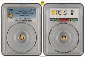 2019 10 Yn Panda Gold MS70