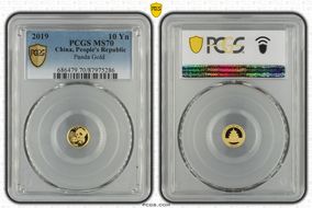 2019 10 Yn Panda Gold MS70