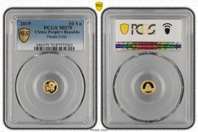 2019 10 Yn Panda Gold MS70
