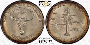 1935 50C Spanish Trail MS68