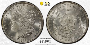1896 $1 VAM 19, 8 in Denticle MS67