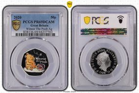 2020 50p Winnie The Pooh Ag PR69DCAM