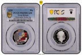 2020 50p Christopher Robin Ag PR69DCAM