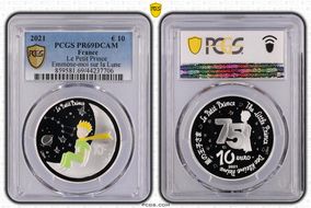 2021 € 10 Le Petit Prince Emmène-moi sur la Lune PR69DCAM