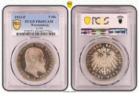 1913-F 5 Mk J-176 PR65CAM
