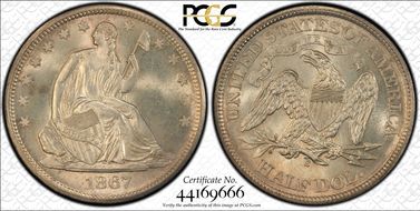 1867-S 50C MS66