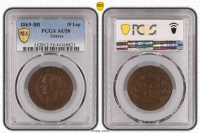 1869-BB 10 Lep KM-43 AU58BN