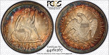1853 25C Arrows and Rays MS67