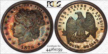 1879 25C J-1590 PR67CAM