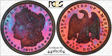 1879 50C J-1602 PR67+ RB