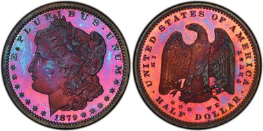 1879 50C J-1602 PR67+ RB