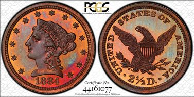 1884 $2.50 J-1734 PR66+ RB