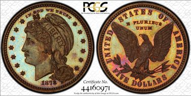 1878 $5 J-1576 PR66+ BN
