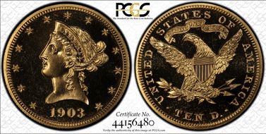 1903 $10 PR66CAM