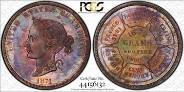 1874 $10 J-1374 PR65+ BN