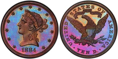 1884 $10 J-1737 PR66RB
