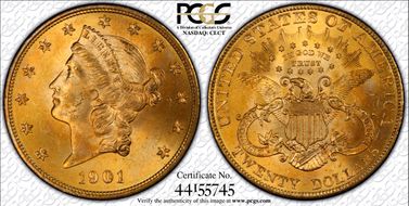 1901 $20 MS65+
