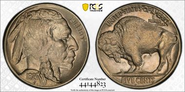 1927-D 5C AU58