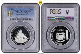 1988(c) Peso KM-P28 Piefort Ag PR70DCAM