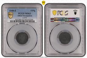 1948-E 5 Pfg J-374 MS63