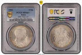 1902 5 Mk 50th Year J-31 MS66+
