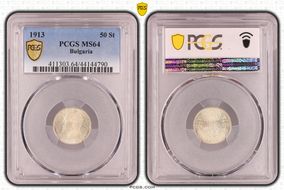 1913 50 St KM-30  Ag MS64