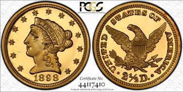 1898 $2.50 PR66+ DCAM