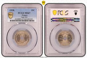 .1938. 25C Gad-381 F-172 MS67