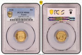 1938 50C Gad-423 F-192 MS66