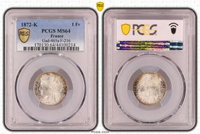 1872-K 1 Fr Gad-465a F-216 MS64