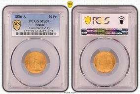 1886-A 20 Fr Gad-1063 F-533 MS67