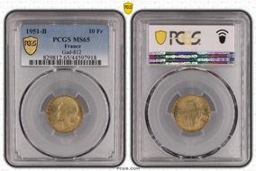 1951-B 10 Fr Gad-812 MS65