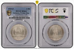 1929-F 3 Mk Constitution J-340 MS64