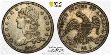 1836 25C Browning 4 AU50