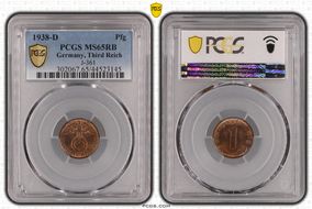 1938-D Pfg J-361 MS65RB