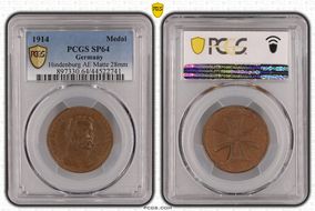 1914 Medal Hindenburg AE Matte 28mm SP64