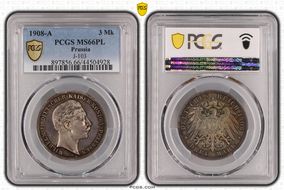 1908-A 3 Mk J-103 MS66PL