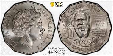2017 50C MABO Pride & Passion Yes for Aboriginals MS68