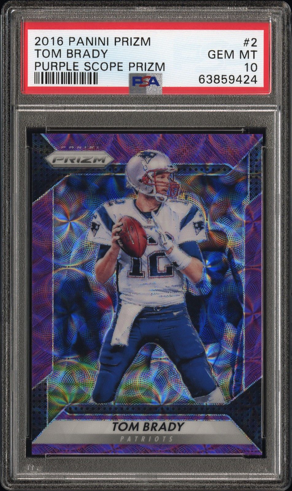 2016 Panini PANINI PRIZM PURPLE SCOPE PRIZM #2 Tom Brady front