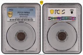 1922 1/2C Blackened KM-138 MS64