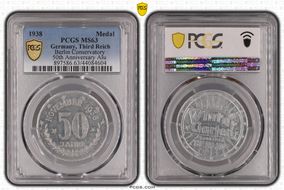 1938 Medal Berlin Conservatory 50th Anniversary Alu MS63